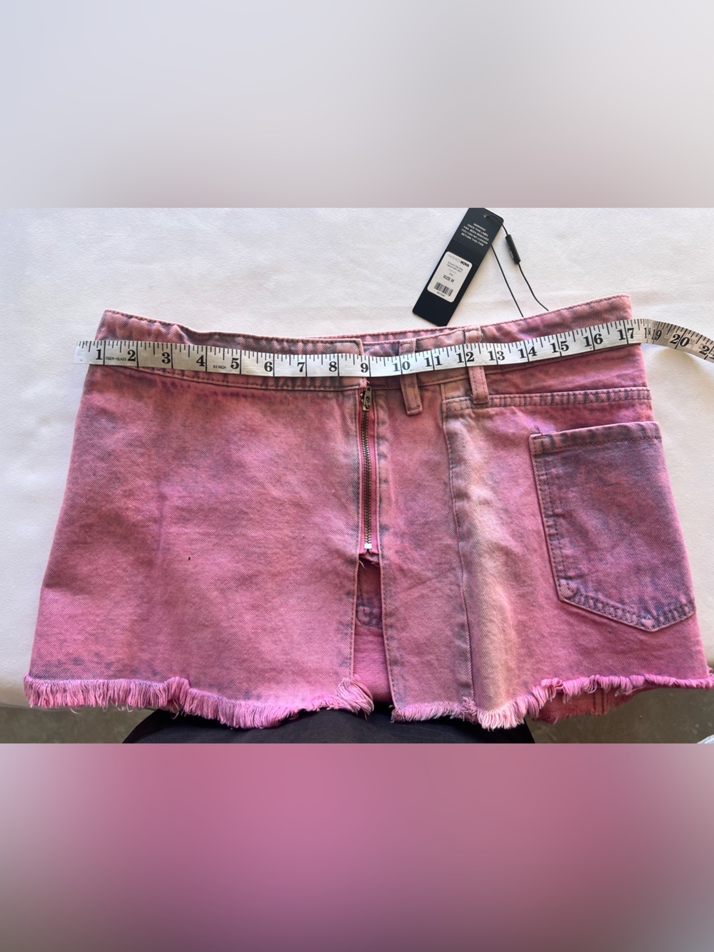Fashion Nova Pink Washed Denim Mini Skirt - Picture 7 of 8